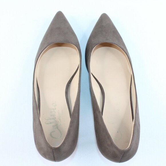 Callisto Of California Athena Alexander Womens Sz 9M Brown Faux Suede Heels - Picture 5 of 11
